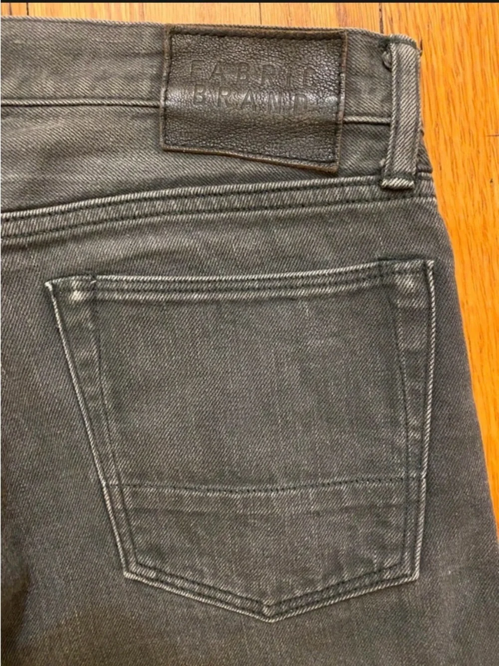 Fabric Brand Japan Selvedge Denim Jeans Slim Straight Dry Gray Japan 🇯🇵 Sz 30x34